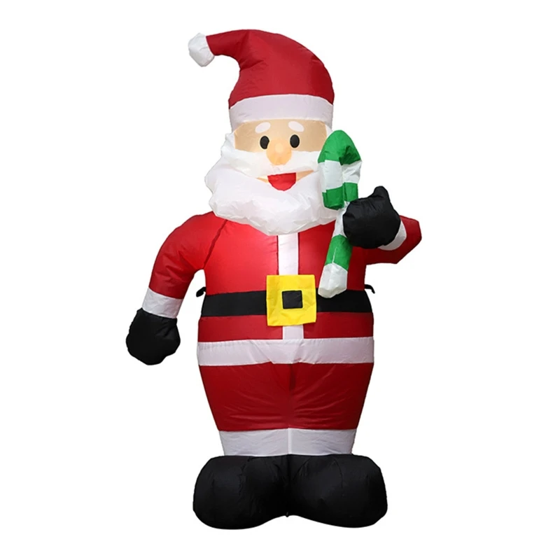 

Christmas Santa with Candy Canes Inflatable Ornaments Prop Yard Giant Lawn Inflatables Home Family Outside Holiday Decor