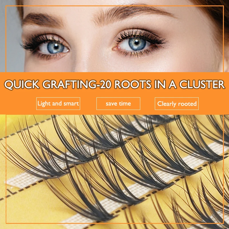 

Накладные ресницы 20 scarecrow, натуральные женские клейкие кластеры, самоклеящаяся имитация прививки, самоклеящиеся феи, сэндвич-сегменты