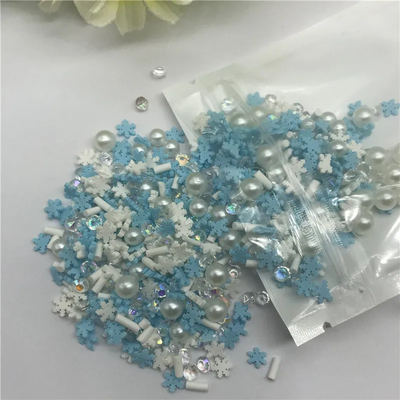20g Christmas Snow mix for Resin DIY Supplies Nails Art Polymer Clear Clay accessories Sequins scrapbook shakes Craft | Дом и сад