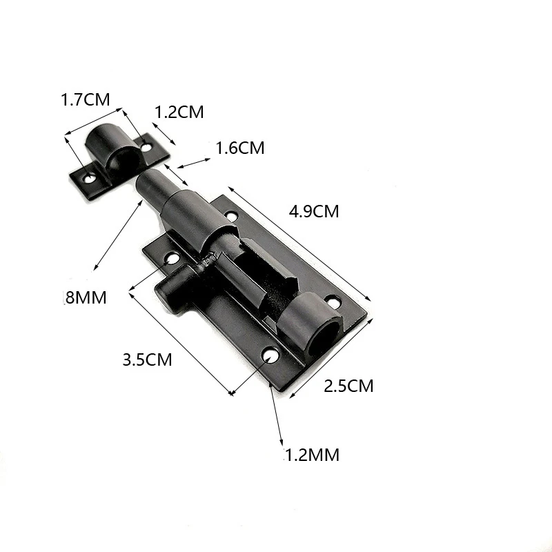 

Anti-theft Door Buckle Safe Bolt Thickened Door Latch Plug Durable Wooden Door Latch Sturdy Durable Useful Aluminum Alloy Latch
