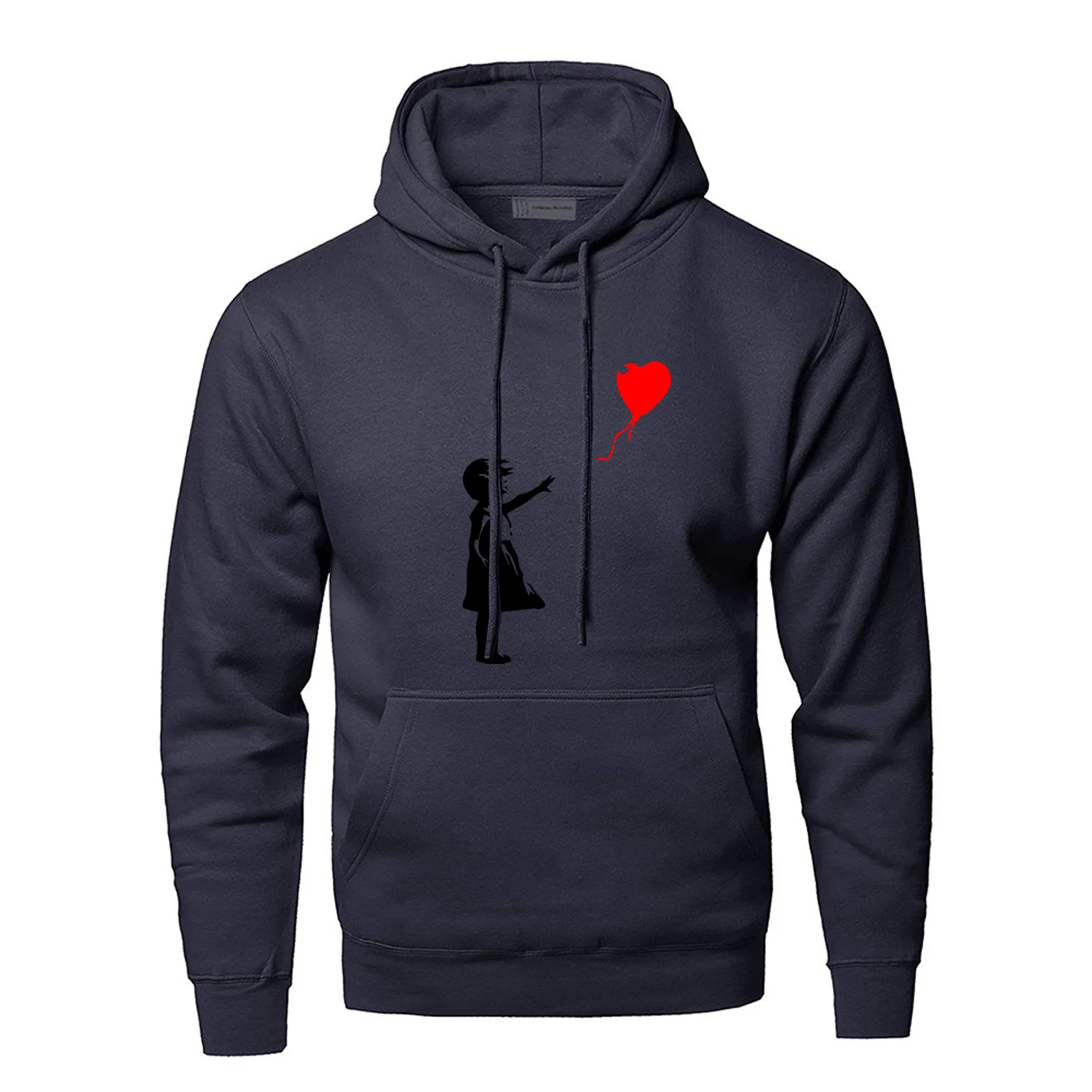 dark blue 6 World худи «Peace», свитшоты для мужчин, Kcco, воздушный шар, девушка, Бэнкси, любовь, толстовка с капюшоном, толстовка, зима, осень, теплая, с принтом, уличная одежда - Цвет: dark blue 6