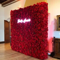 40x60cm artificial flower wall wedding decoration peony rose fake flowers hydrangea wedding flower panels christmas decoration