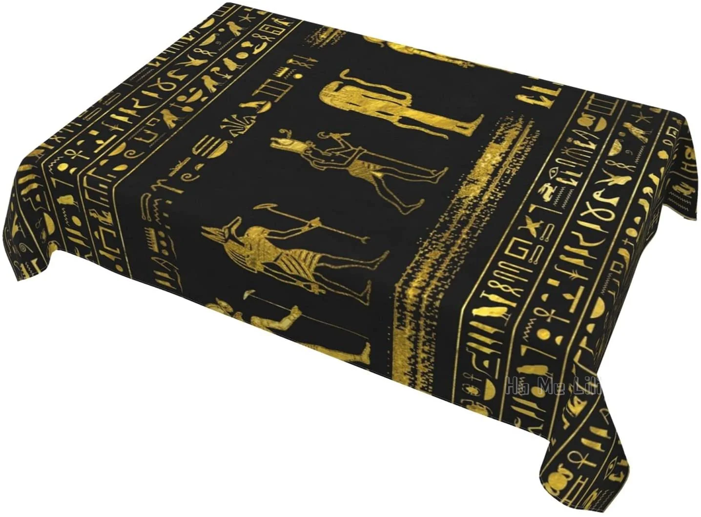 Золотая египетская иероглифная Античная скатерть прямоугольный полиэстер