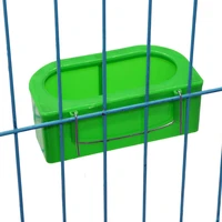 10pcs bird feeder plastic food feeding box holder parrot pigeon cage feeder bird feeding bowl for food water cage accessories