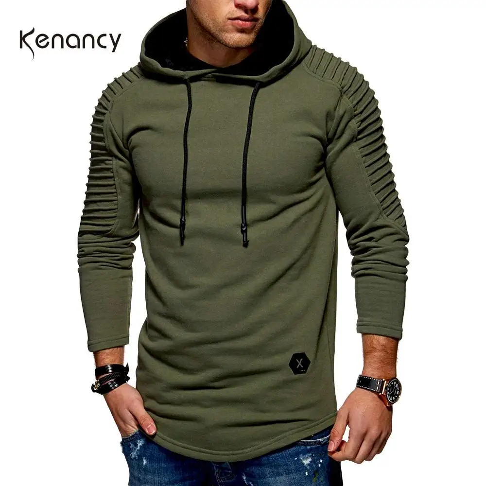 Hemiks зимние однотонные мужские повседневные толстовки с капюшоном длинные