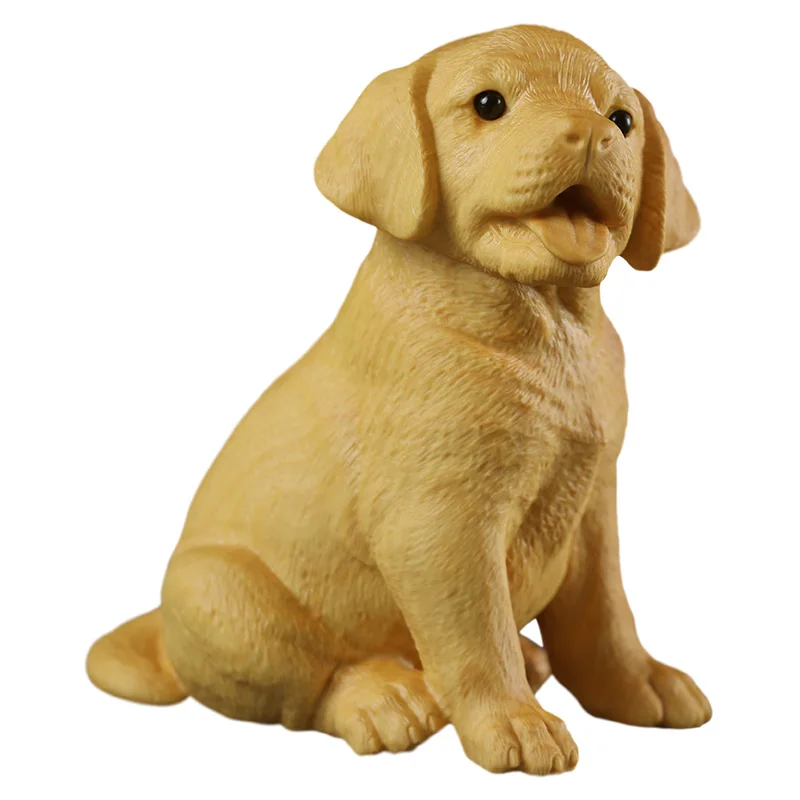 Китайская деревянная Статуэтка счастливая собака Процветающая для богатства и