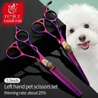 fenice 5 5 inch left hand pet dog grooming scissors set animal haircut scissors kit cuttingthinning shears set tesoura pet