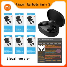 6 Pieces/lot Global Version Xiaomi Redmi Airdots 2 TWS Wireless  Earphone Mi True Wireless Earbuds Basic 2 Auto Link TWSEJ061LS
