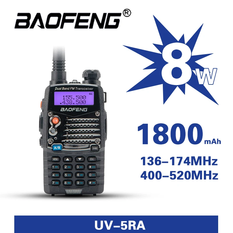 Радиокоммуникатор Baofeng UV 5RA для полиции, 136-174 МГц 400-520 МГц, двусторонний радиокоммуникатор для Baofeng Ham Uv 5r