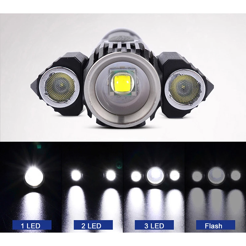 

LED Bicycle Light Set with Tail Light Bicycle Lights Bicycle Light T6 with 18650 Battery USB Night Ride Glare Flashlight New