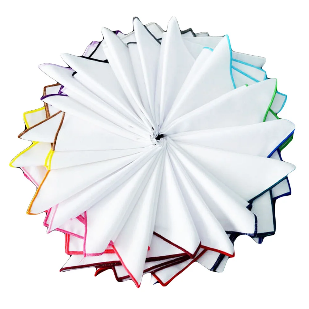 Мужской Карманный платок для костюма стильный красочный рулонный белый носовой