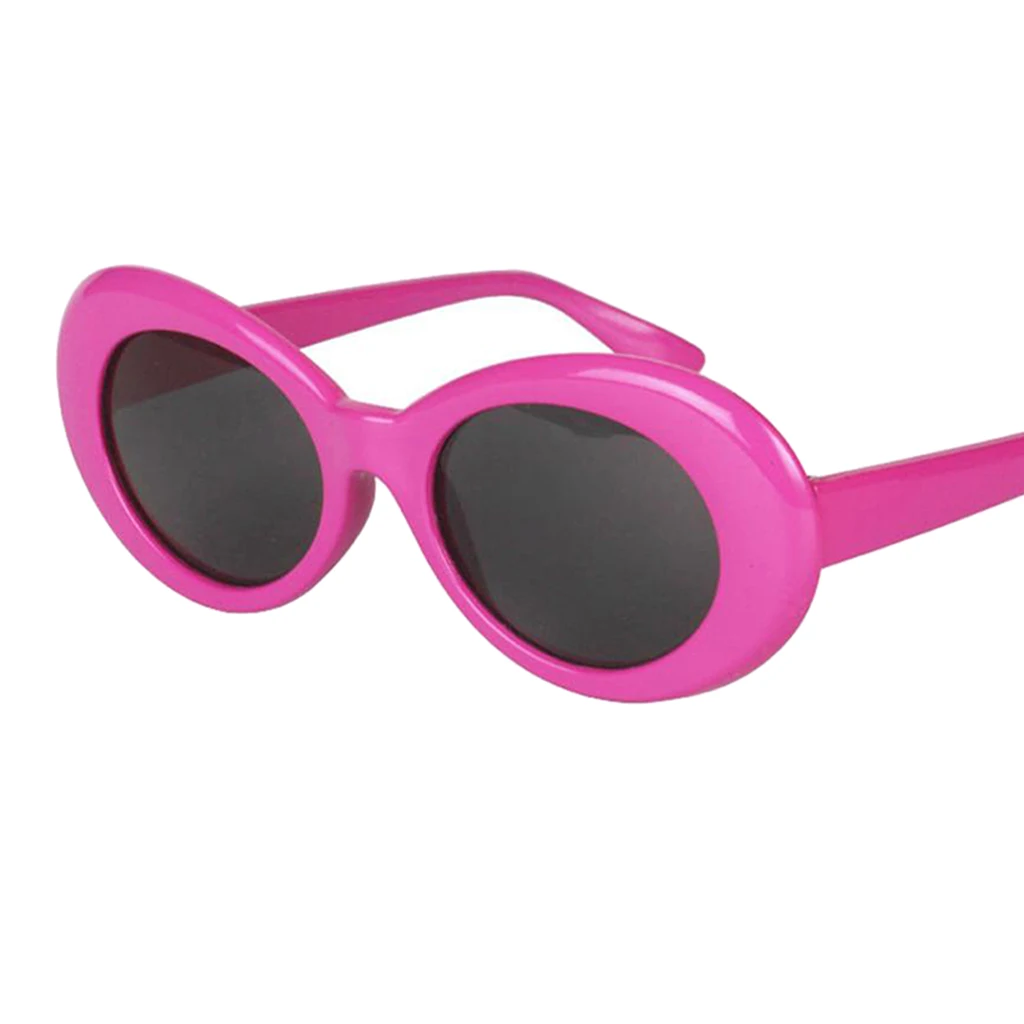 Винтажные эффектные толстые Овальные Солнцезащитные очки, Шикарные очки, очки для костюмированной вечеринки, новые солнцезащитные очки, крутые очки в стиле Курта Кобейна