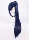 Парик Macross Frontier Alto Saotome для косплея, длинный смешанный темно-синий конский хвост, термостойкий синтетический парик + шапочка для парика