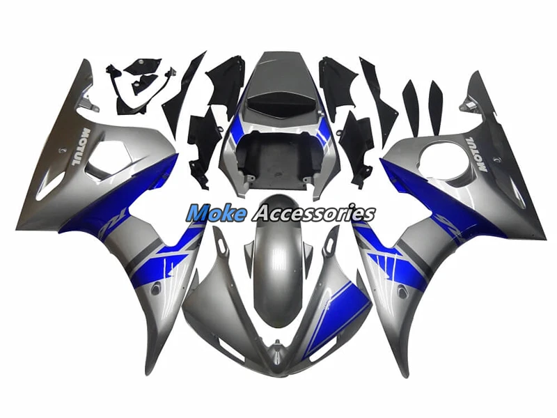 

Motorcycle Fairings Kit Fit For Yzf R6 2003 2004 2005 Bodywork Set High Quality Abs Injection Silver Blue