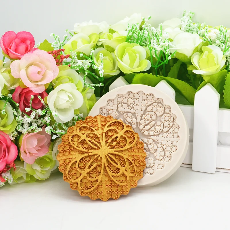 

Pattern Silicone Resin Mold Kitchen Baking Tool Chocolate Dessert Lace Decoration Supplies DIY Pastry Cake Fondant Moulds