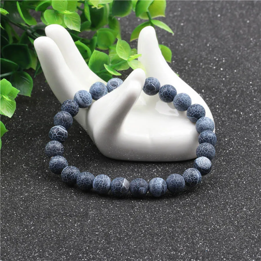 Weathered agate Lava Чакра браслет из бисера для мужчин 8 мм натуральный камень Лава Рок тигровый глаз черный ониксовый матовый бусины из лечебных камней стрейч Шарм Йога женщин ювелирные изделия - Окраска металла: Weathered agate Lava