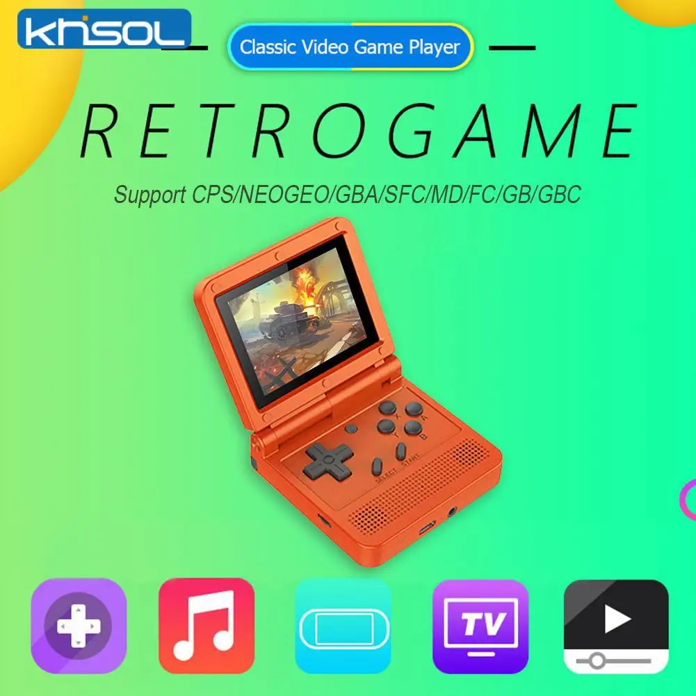 

Игровая консоль V90 В ретро стиле, 3,0 дюйма, IPS, 3000 классических игр