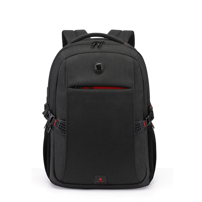 Черный Арктический Хантер Анти-кражи рюкзак 25L большой Ёмкость 15,6 дюймов Колледж рюкзаки мужские черные женский рюкзак, Mochila, сумка для ноутбука - Цвет: Черный
