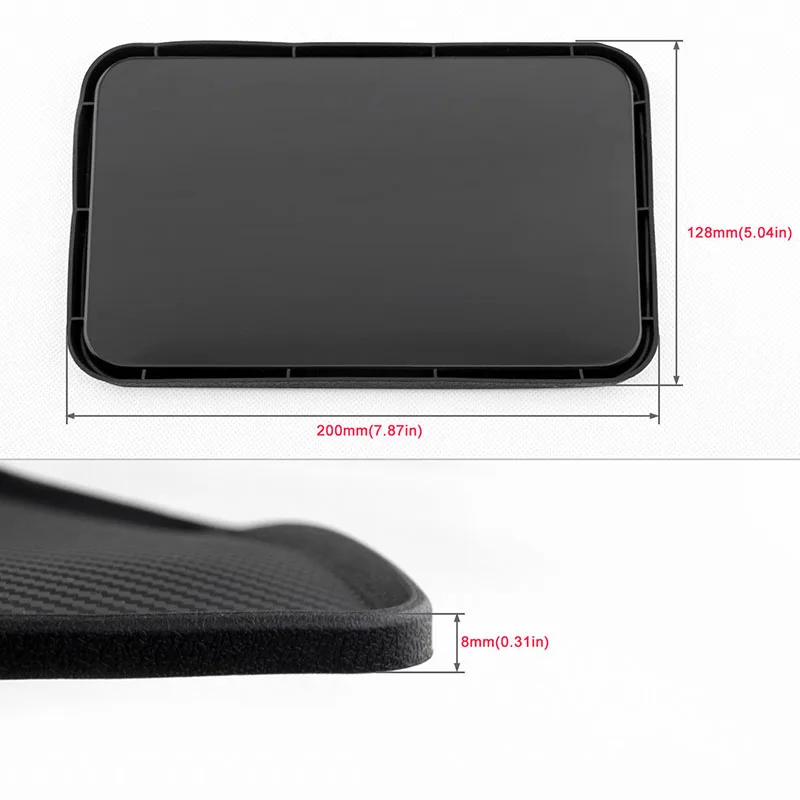 

Black Mat Car Dashboard Non-Slip Silicone Storage Catcher Front Pad Latest New