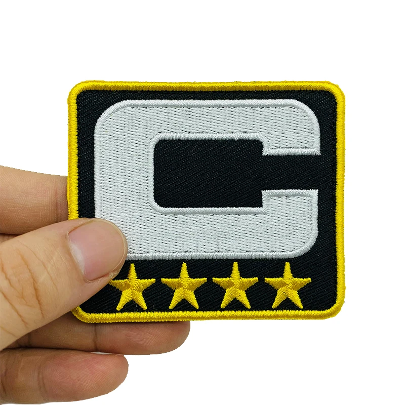 

C Five star embroidered Velcro patch hook and loop military Tactical Applique for Uniform Clothing Armband Backpack Accessory