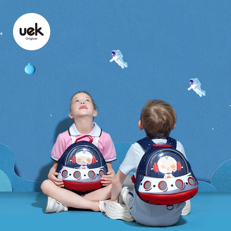 Uek Kids anti-lost New Style Cartoon UFO Waterproof School Bag cartoon bag for Children'S BookBag Kindergarten Boy And Girl gift |