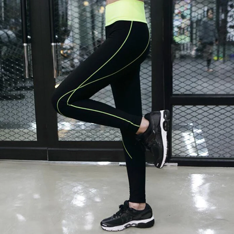 Для женщин Йога штаны с высокой талией для девочек узкие брюки-карандаш