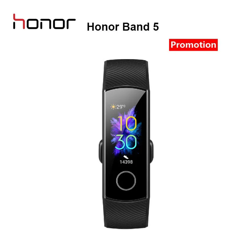 Honor Band 5 Смарт-браслет AMOLED сенсорный цветной экран для плавания Обнаружение пульса 5ATM водонепроницаемый Honor Band