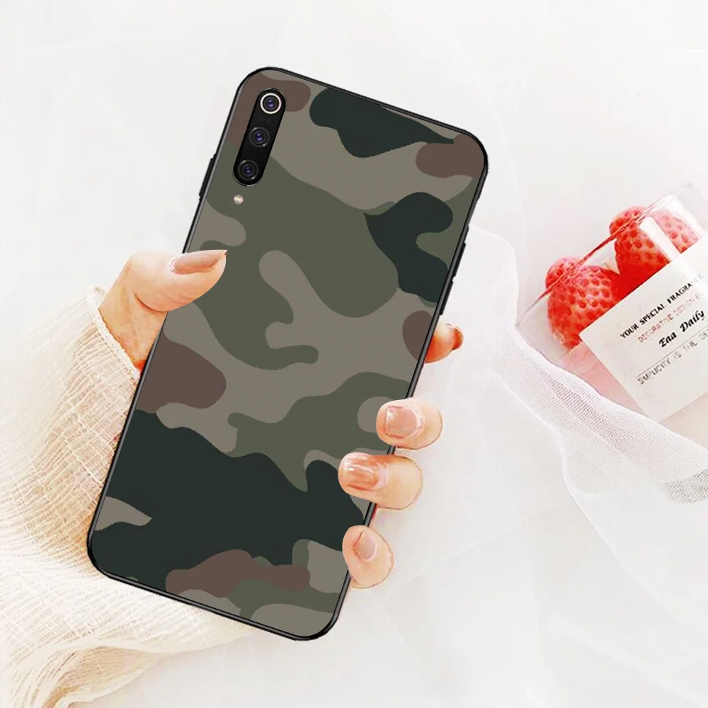 Чехол для телефона камуфляжный армейский черный Xiaomi 8 9 se 5X Redmi 6pro 6A 4X 7 5plus note 5