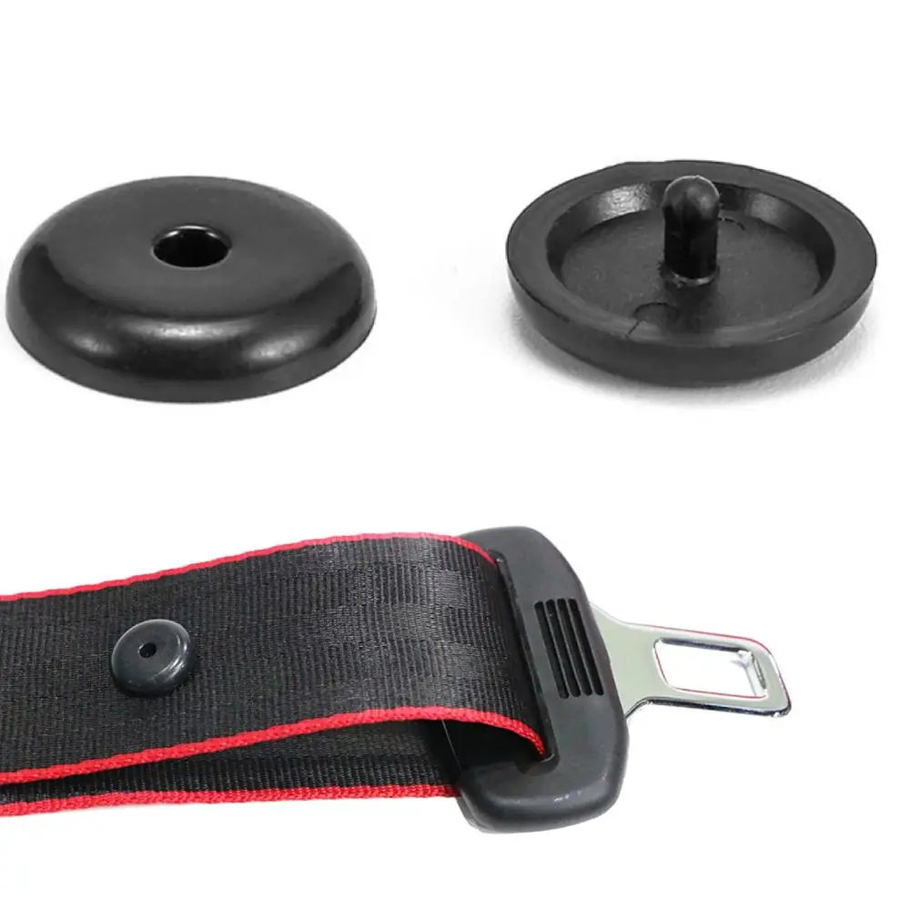 

2 Pairs Plastic Car Safety Seat Belt Stopper Black Beige Spacing Limit Buckle Clip Retainer Seatbelt Stop Button Universial