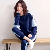 ladies suit cotton sports suit women 2021 new sportswear korean version of long sleeved casual two piece autumn women
