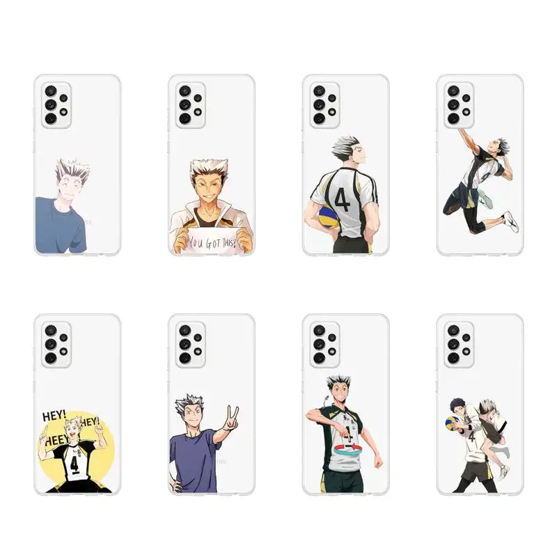 

Bokuto Kōtarō Haikyuu anime Phone Case Transparent For Samsung Galaxy A S Note 9 11 10 51 50 71 70 80 20 21 30s ultra plus