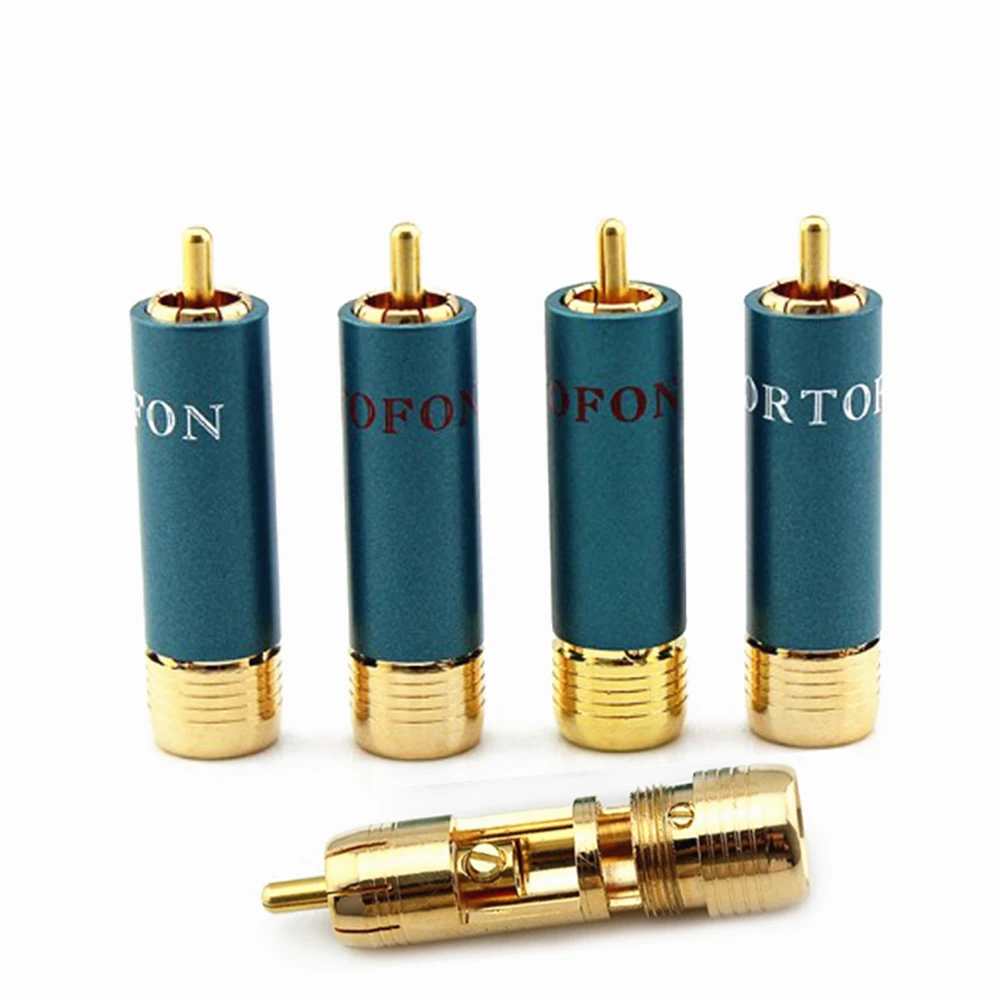 Позолоченный Hi-Fi RCA разъем Hi-end ортофон 8NX разъемы для Interconnect аудио кабели