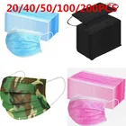 50100200 шт. одноразовые маски для лица с петлей, дышащая Пыленепроницаемая ткань, 3-слойный фильтр, маски, шарфышарфы для ухода за здоровьем