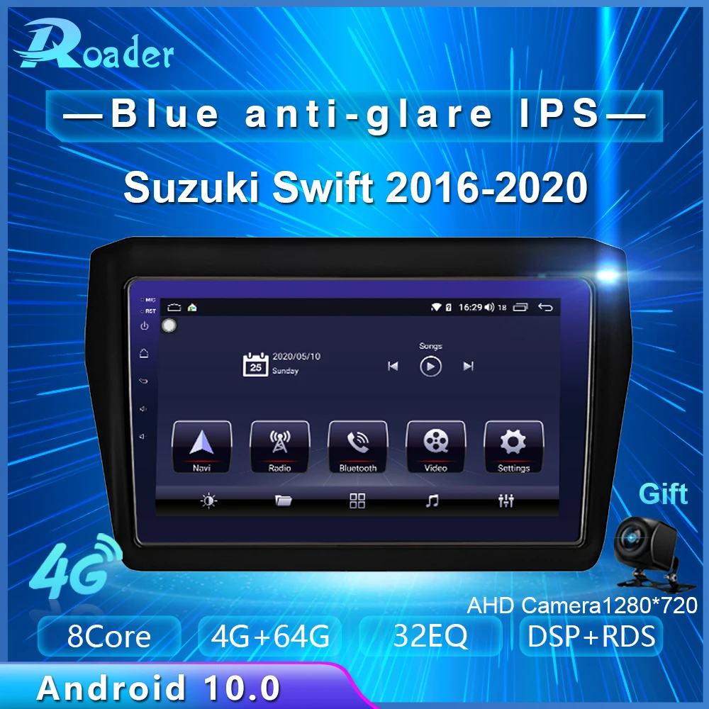 Автомобильный мультимедийный плеер Roader Android 10 0 автомобильный DVD для Suzuki Swift 5 2016 2020