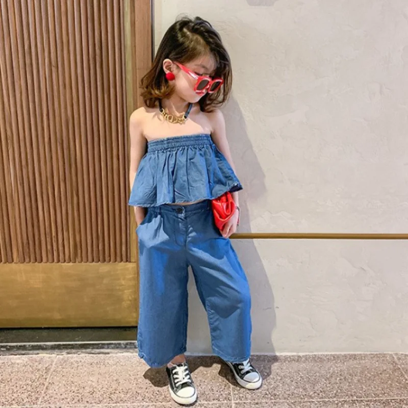 

Baby Girl Jeans Set 2023 Kids Summer Clothes Sets Outfits Children 2PCS Clothing Sets Girls Tracksuit ملابس اطفال اولاد