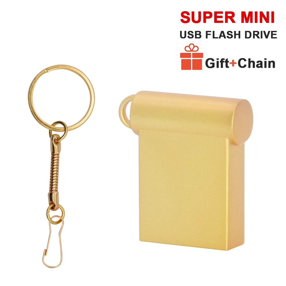 Серебристые металлические USB флешки 2 0 64 Гб ручка супер мини флэш накопитель 32