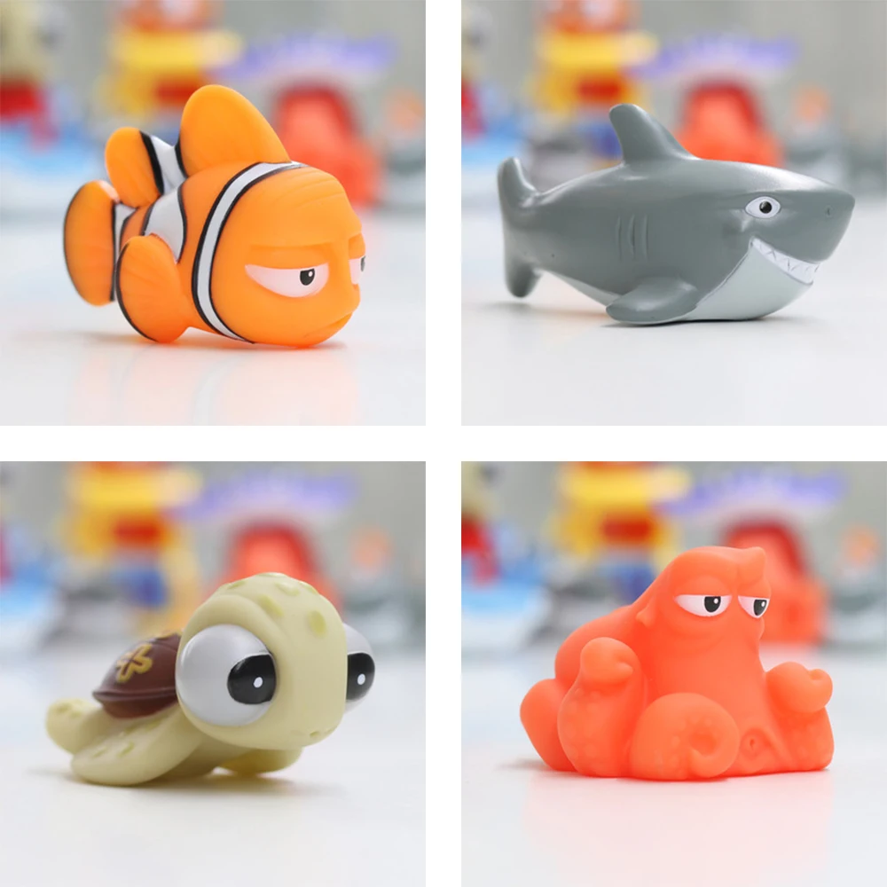 

Baby Bath Toys Finding Nemo Dory Float Spray Water Squeeze Toys Soft Rubber Bathroom Play Animals children Bath Clownfish Toy