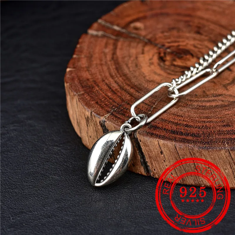 Sterling Silver 925 Bracelet Shell Pendant Handmade Chain Women's Boutique Wedding Gifts Hot | Украшения и аксессуары