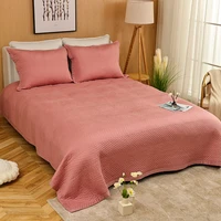 chausub quality cotton quilt set 3pcs embroidered bedspread on the bed silky queen size summer blanket for bed coverlet set