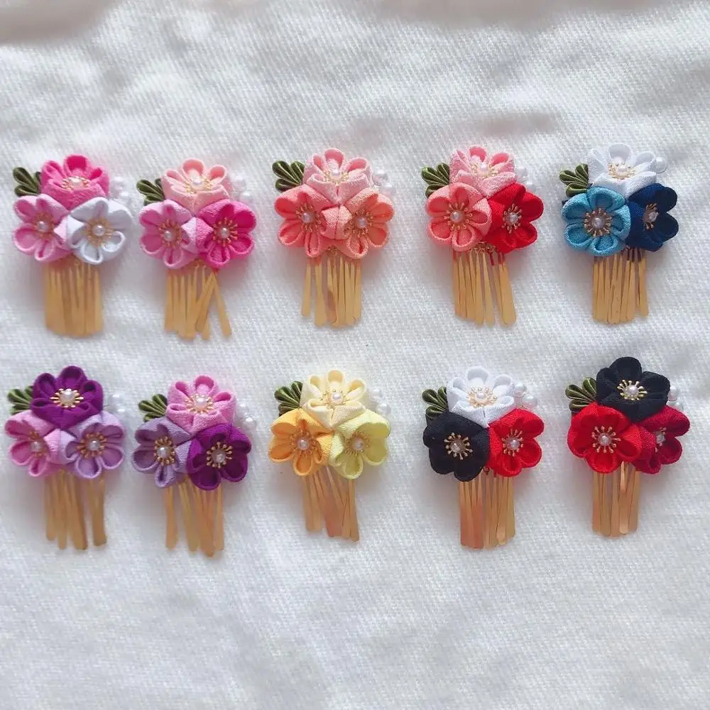 Кимоно для волос в японском стиле изящный аксессуар ручная работа фото головной