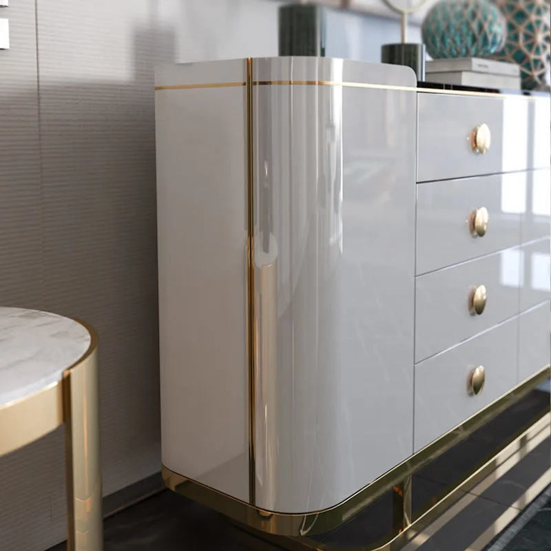 Light Luxury Post-Modern Simple American Nordic Marble Porch Cabinet Sideboards Restaurant Household Coffee Table |