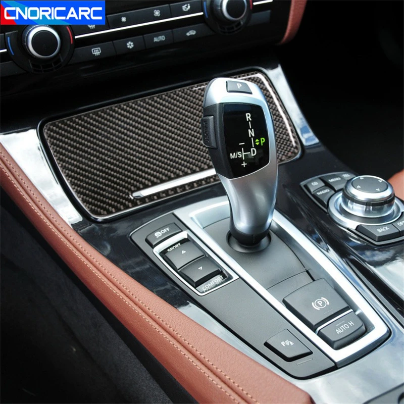 Консоль из углеродного волокна ящик для хранения панель украшения отделка BMW 5