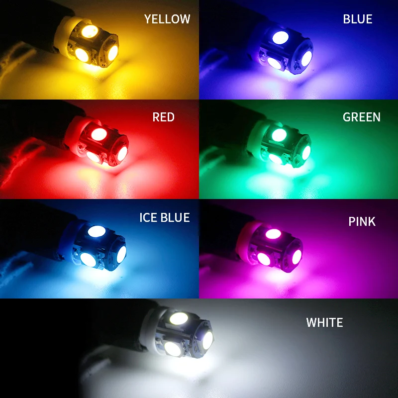 

Led Car Light Auto LED Reading Lamp Instrument Bulb Licence Lights Clearance Lamps T10 194 147 168 5050 5smd 12V Bulbs 2Pcs