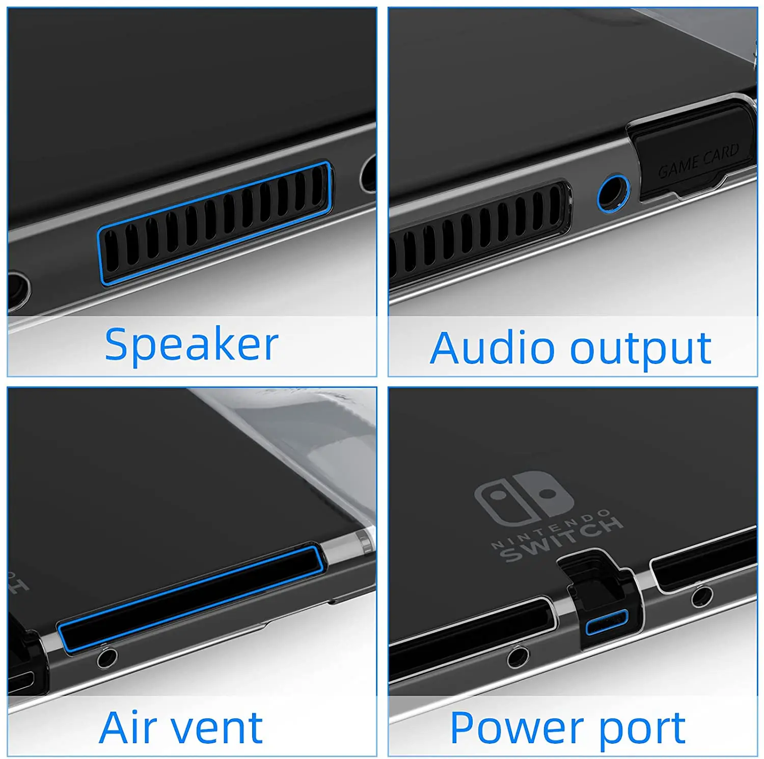 Чехол HEYSTOP для Switch OLED мягкий чехол из ТПУ модели JoyCon и жесткий защитный