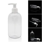 Прозрачные пластиковые утолщенные бутылки с насосами, диспенсеры, Многоразовые прозрачные круглые бутылки для жидкого мыла, Новинка