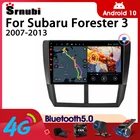 Автомагнитола Srnubi Android 10,0 для Subaru Forester 3 SH 2007-2013, 2 Din, мультимедийный плеер, 4G, Wi-Fi, навигационное головное устройство