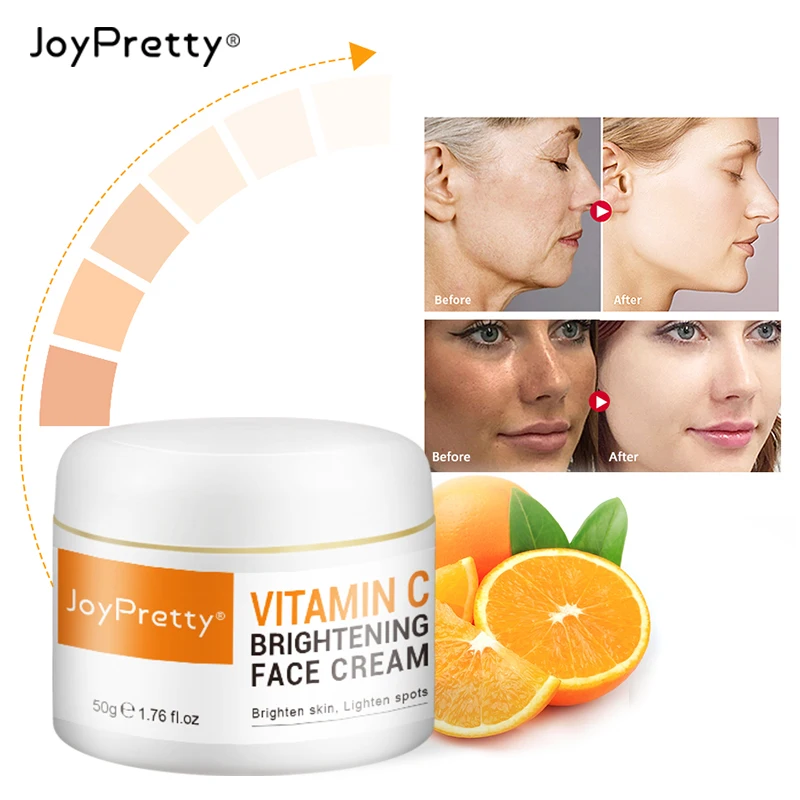 

JoyPretty Face Cream Vitamin C Whitening Cream Remove Dark Spots Face Care Moisturizing Anti-Aging Firming Skin Care Cosmetics