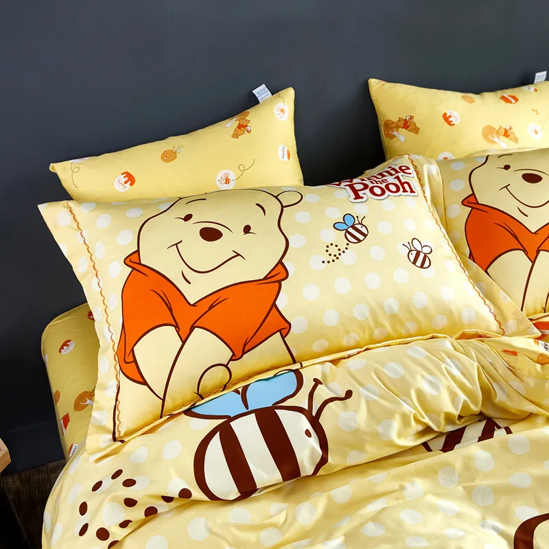 Набор постельного белья из 100% хлопка большой желтый Винни постельное белье