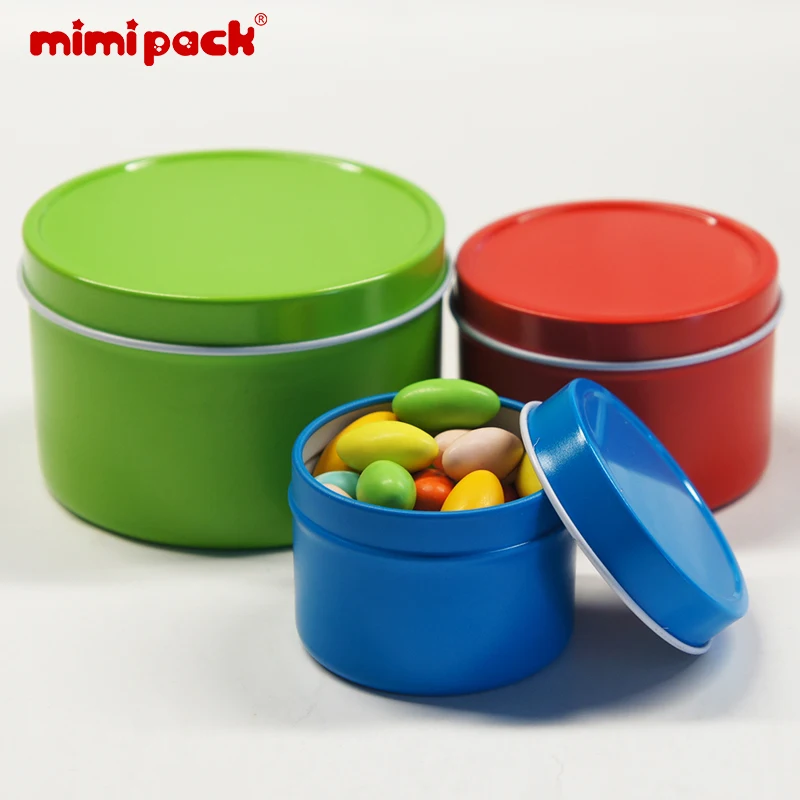 Mimipack набор из 24 маленький глубокая круглая консервная банка с твердым верхом