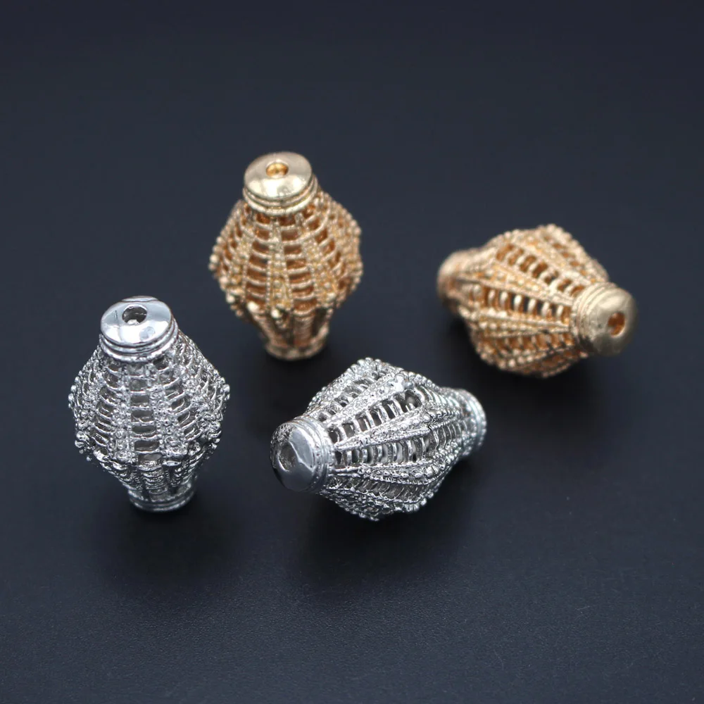 Полые металлические бусины-разделители 10 шт. золотые бусины Дубая фурнитура